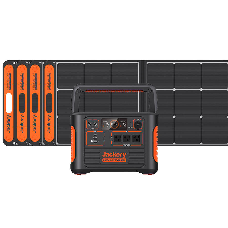 Jackery ポータブル電源 1500+Jackery ソーラーパネル SolarSaga 100(4枚) ソラーパネルセット – MJ HOME  STORE